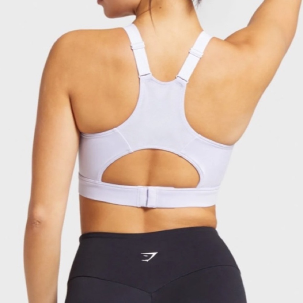 Gymshark High Impact white backless sports bra small